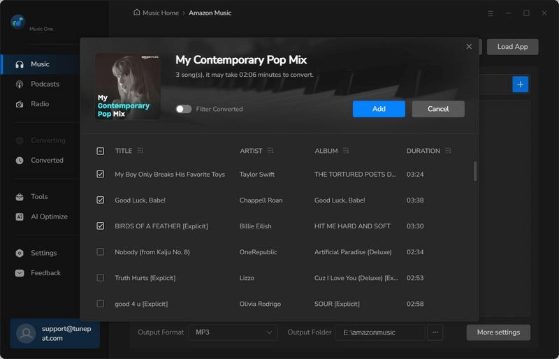 登入賬戶，開始下載音樂